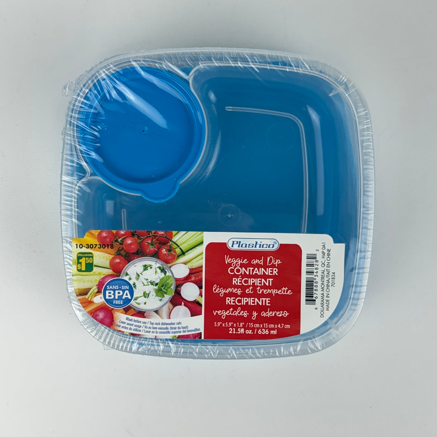 Plastico Veggie Dip Container