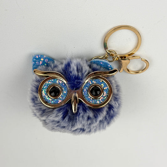 Owl Pom Keychain