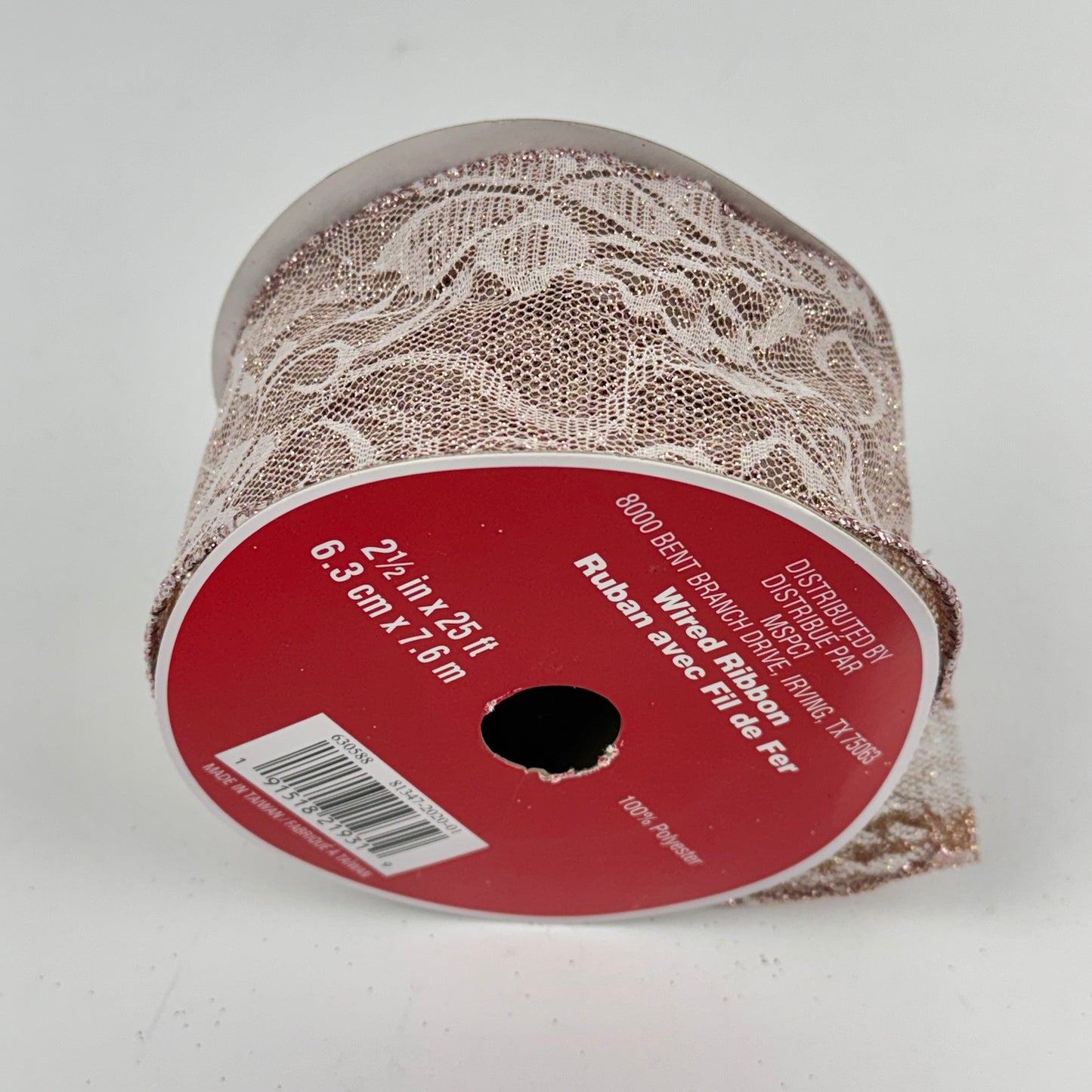Wired Lace Glitter Ribbon