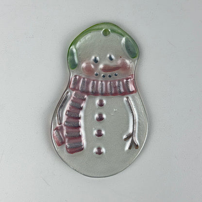 Glass Snowman Ornament