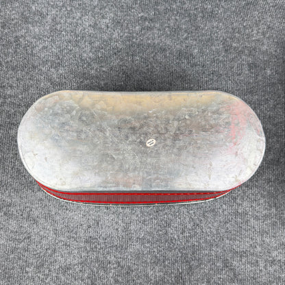 Red Metal Storage Bin