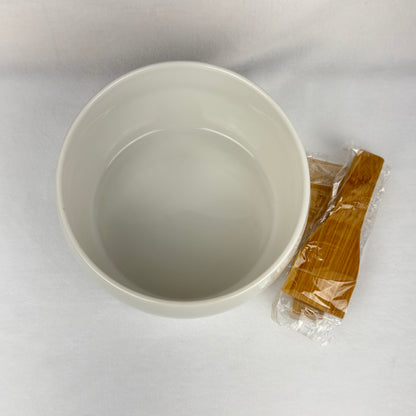 Round White Salad Bowl