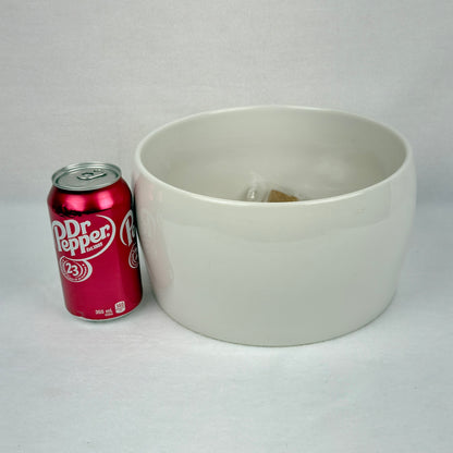 Round White Salad Bowl