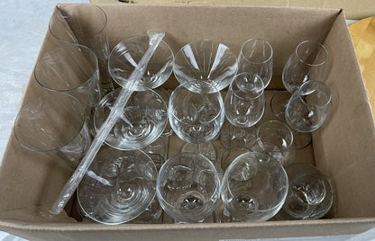 Box of bar glasses