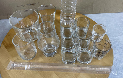 Box of bar glasses