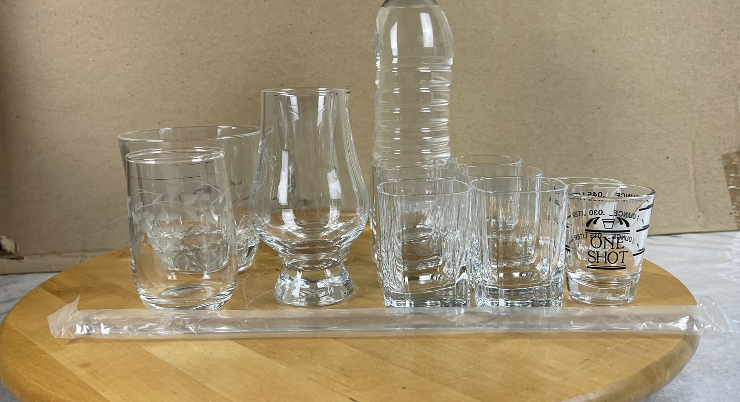 Box of bar glasses