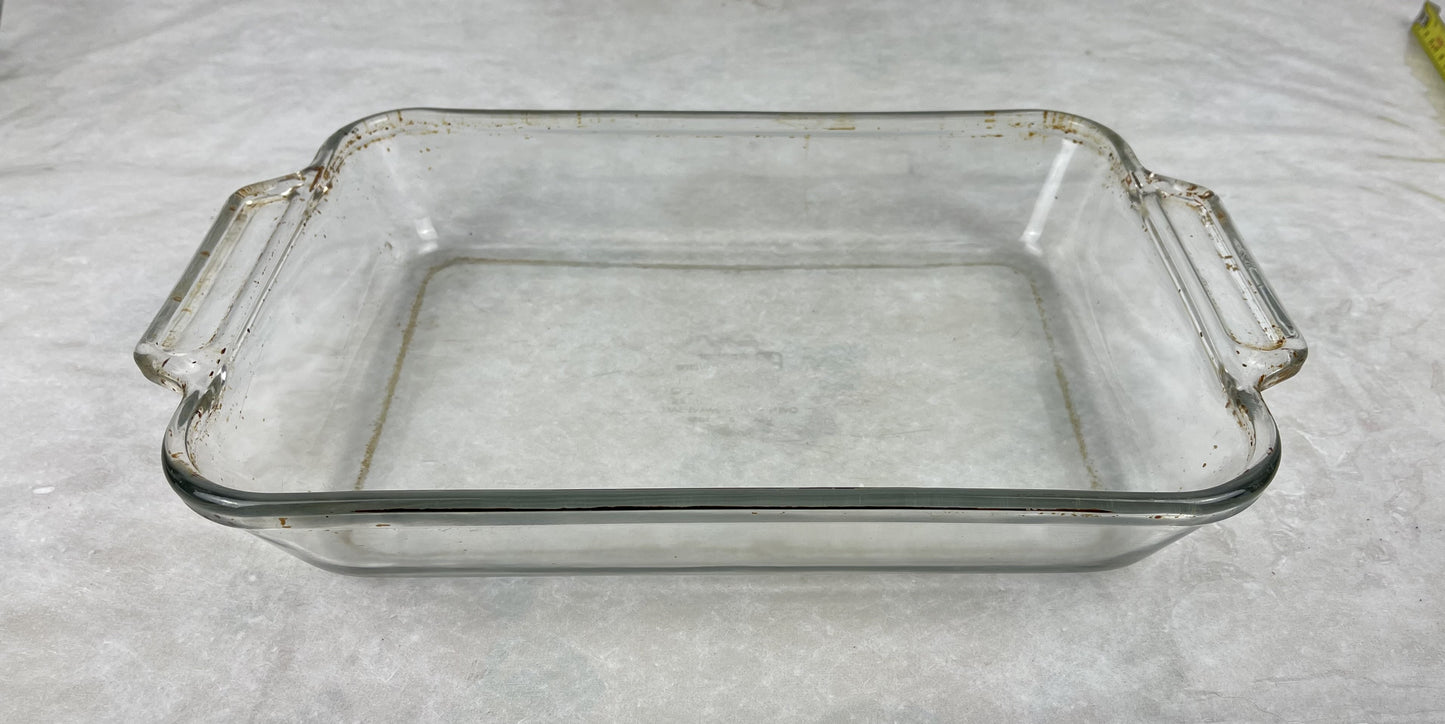 Baking dish with stains