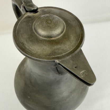 Heavy Pewter Lidded Jug