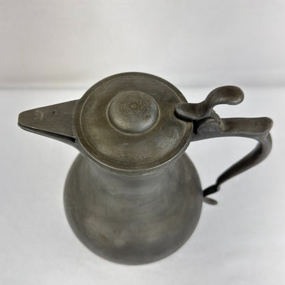 Heavy Pewter Lidded Jug