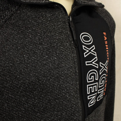 Oxygen hooded zip-up cardigan