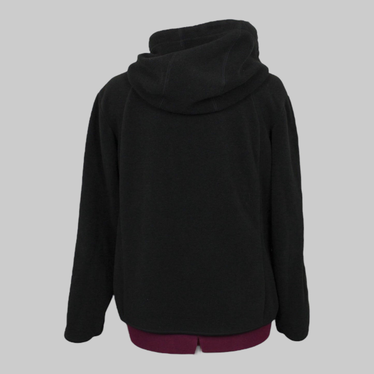 Zip-up hooded cardigan