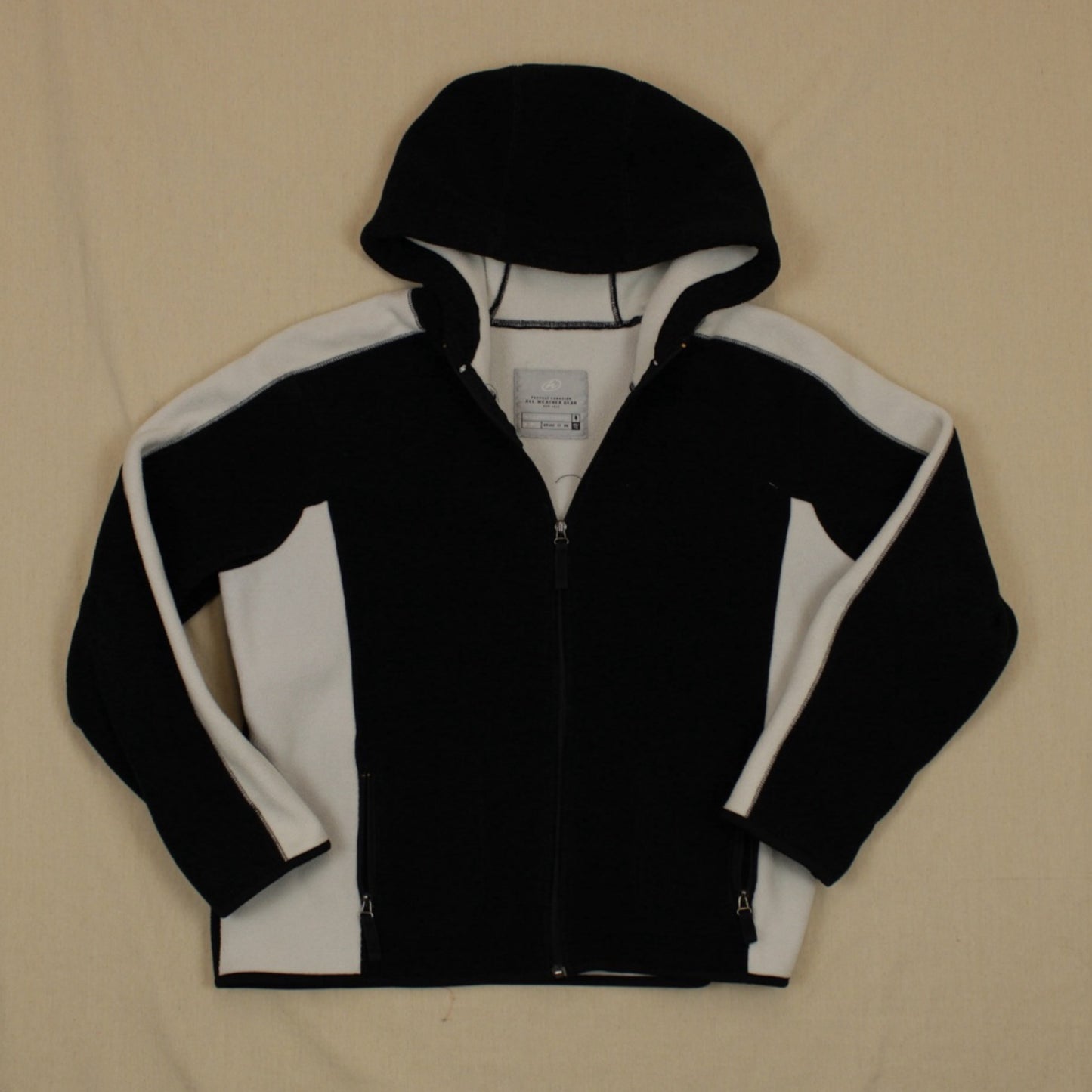 Zip-up hooded cardigan