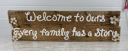 Welcome sign wooden