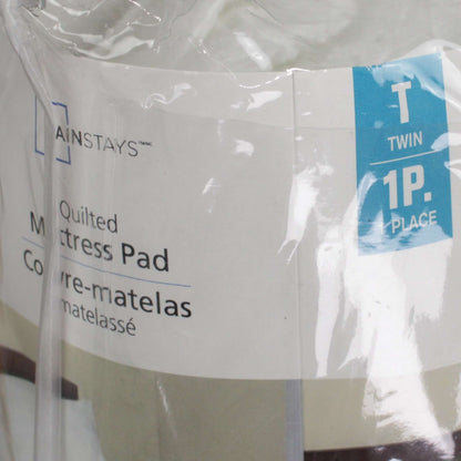 Twin quilted mattress pad