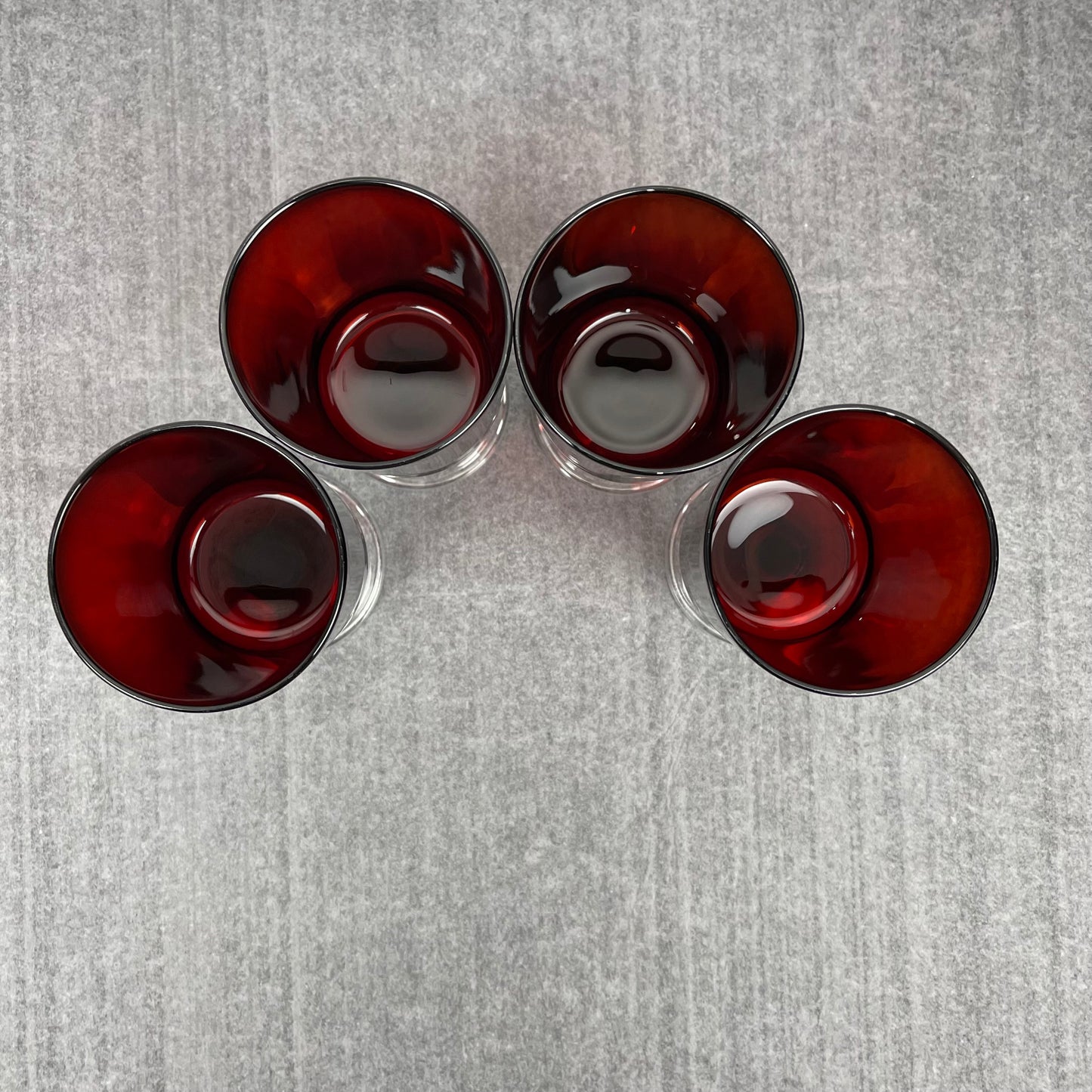 Ruby Red wine glasses (5")