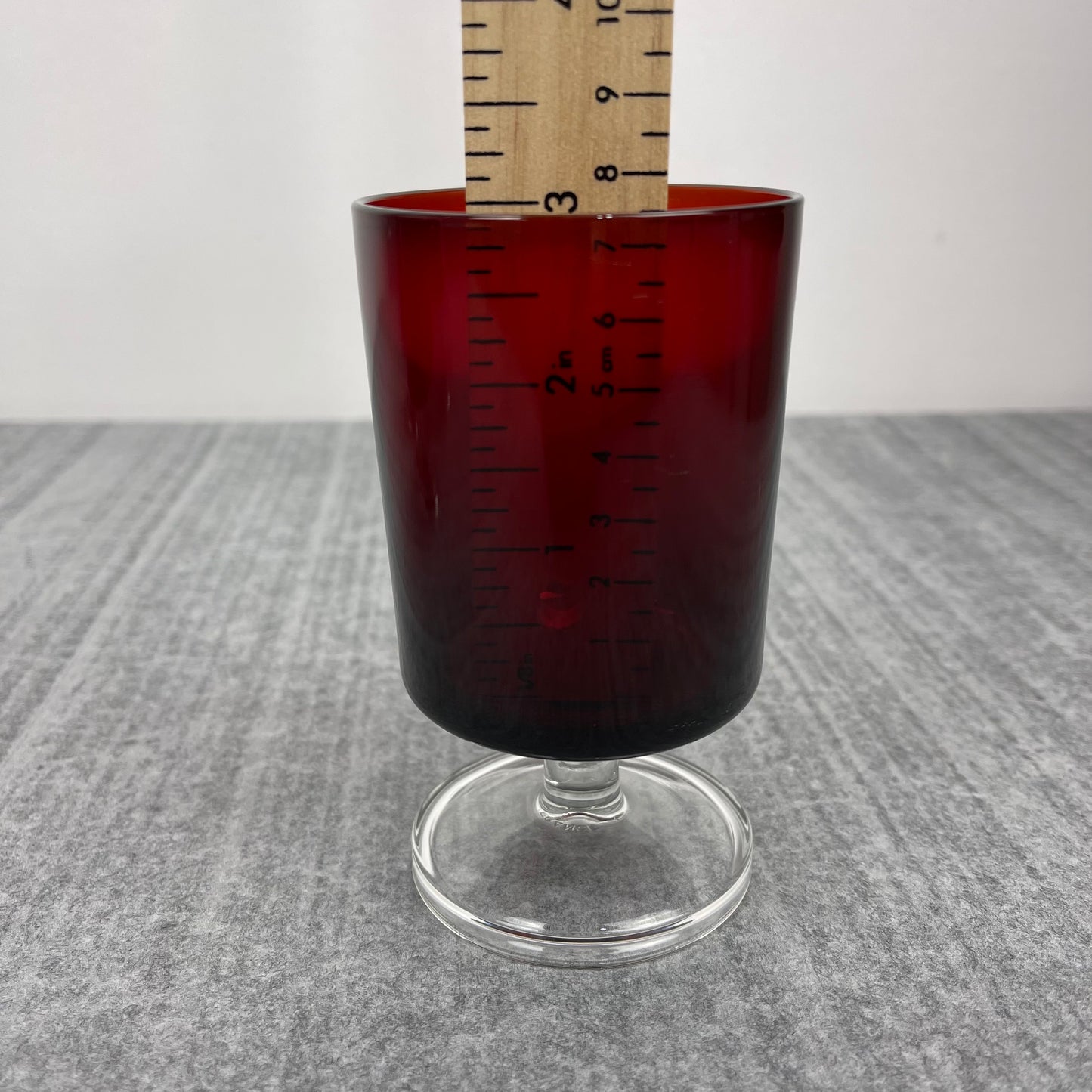 Ruby Red wine glasses (4.5")