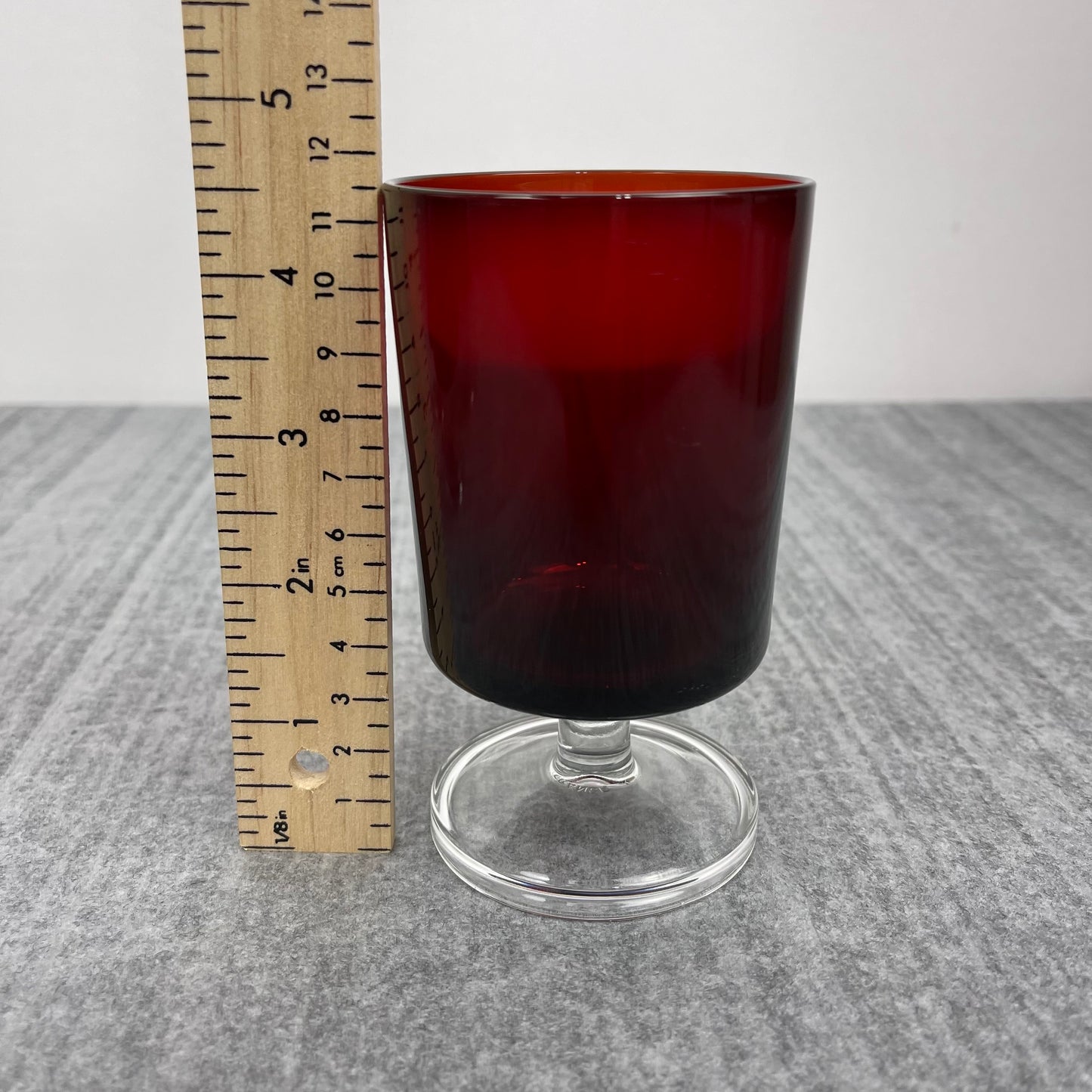 Ruby Red wine glasses (4.5")