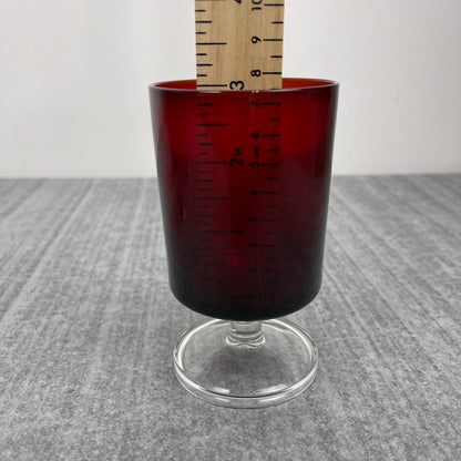Ruby Red wine glasses (4.5")
