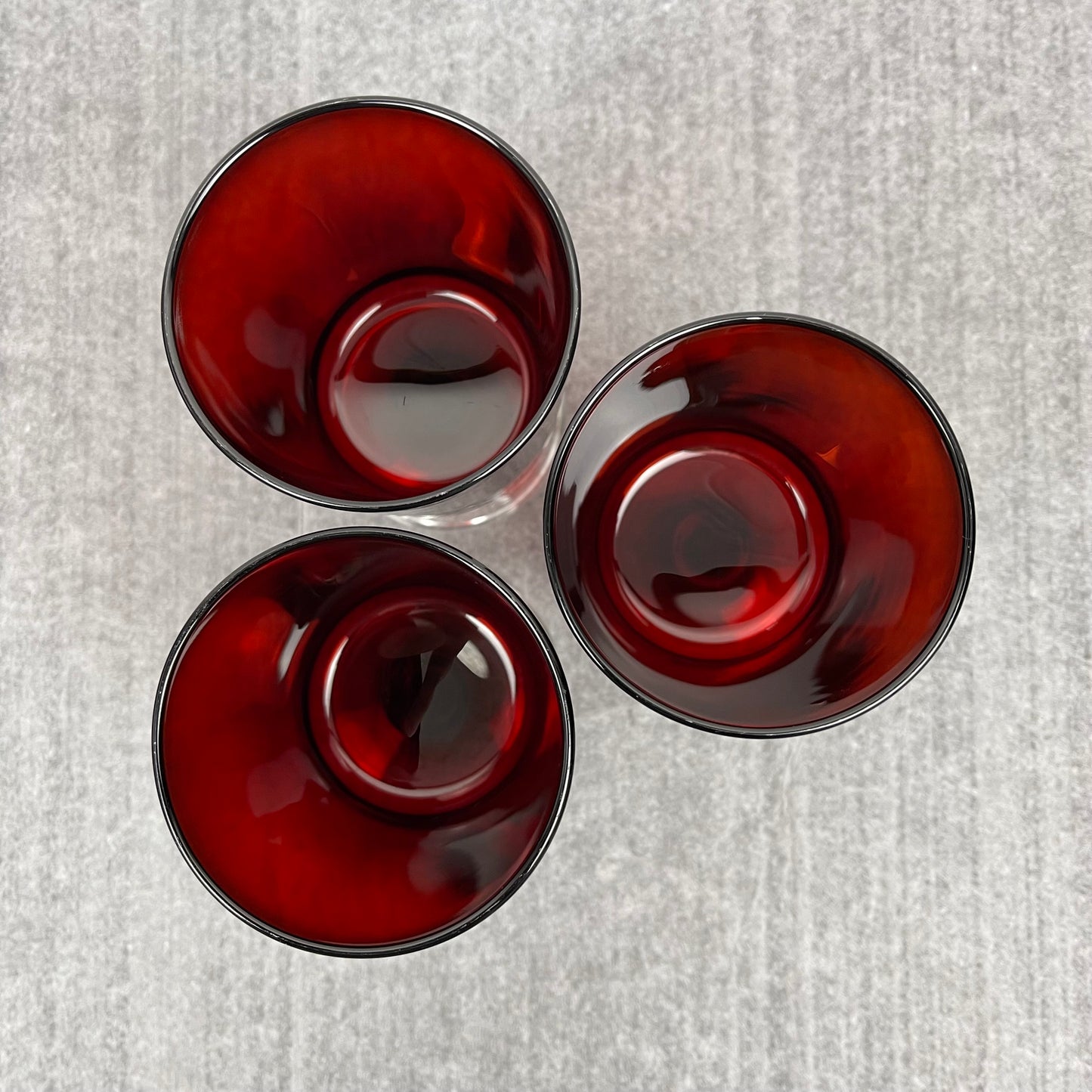Ruby Red wine glasses (4.5")