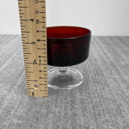 Ruby Red Sherbet dishes (4)
