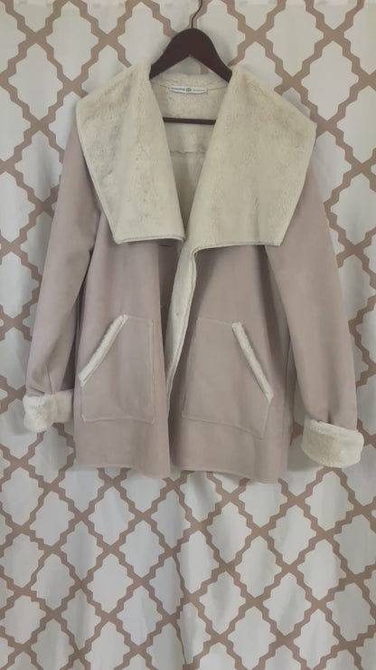 Signature faux suede coat
