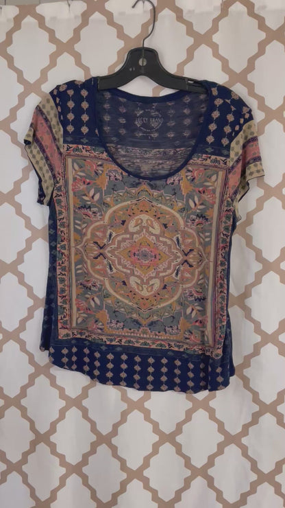Lucky Brand boho print t-shirt