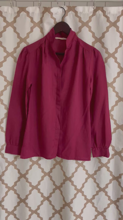 Hidden button blouse