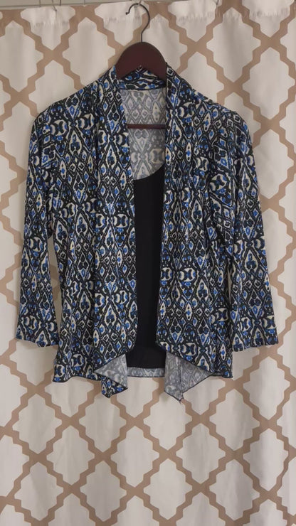 Layered-Look Cardigan Top