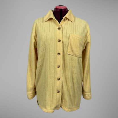 R&R fleece button-up sweater