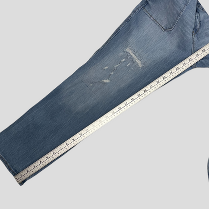 Jordache high rise straight distressed jean