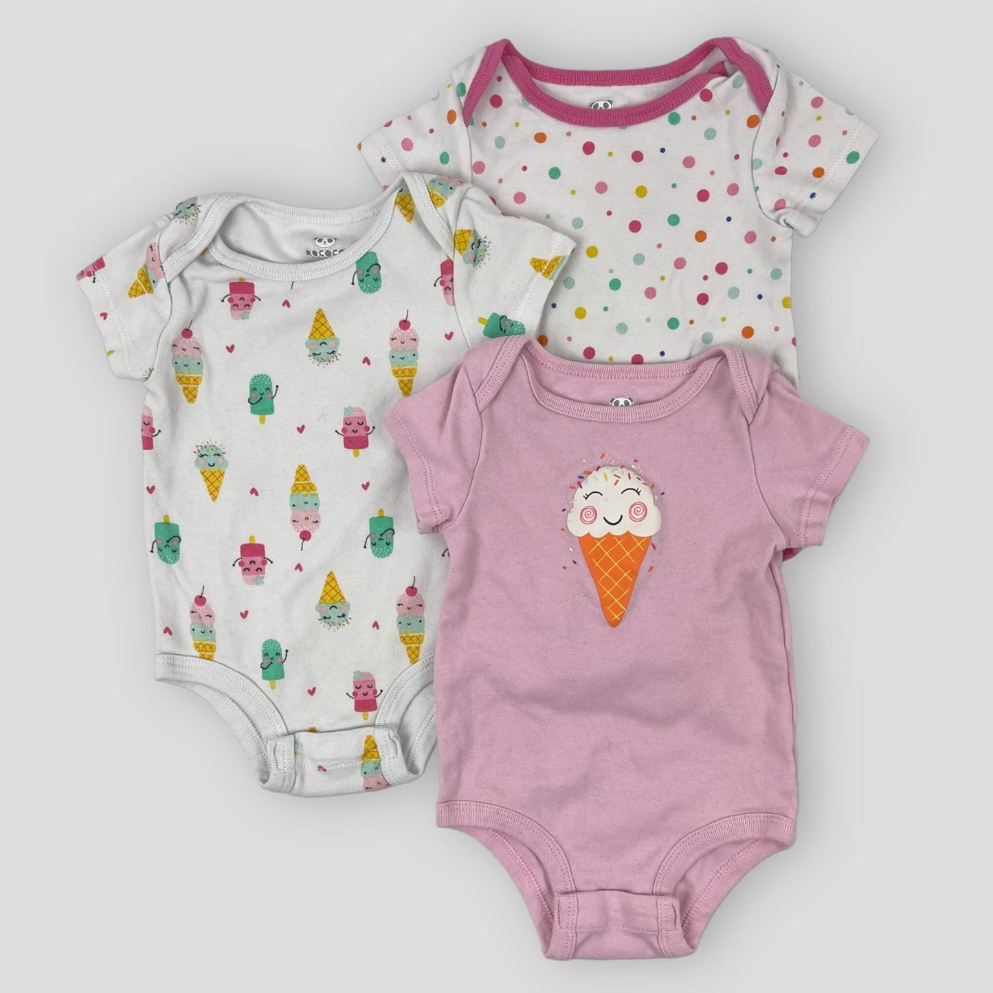 Rococo set of 3 onesies