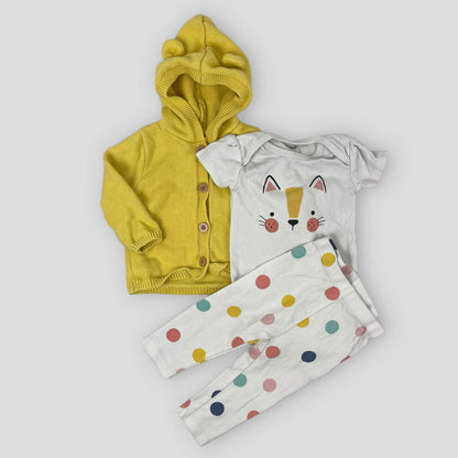 Onesie/cardigan/pant set