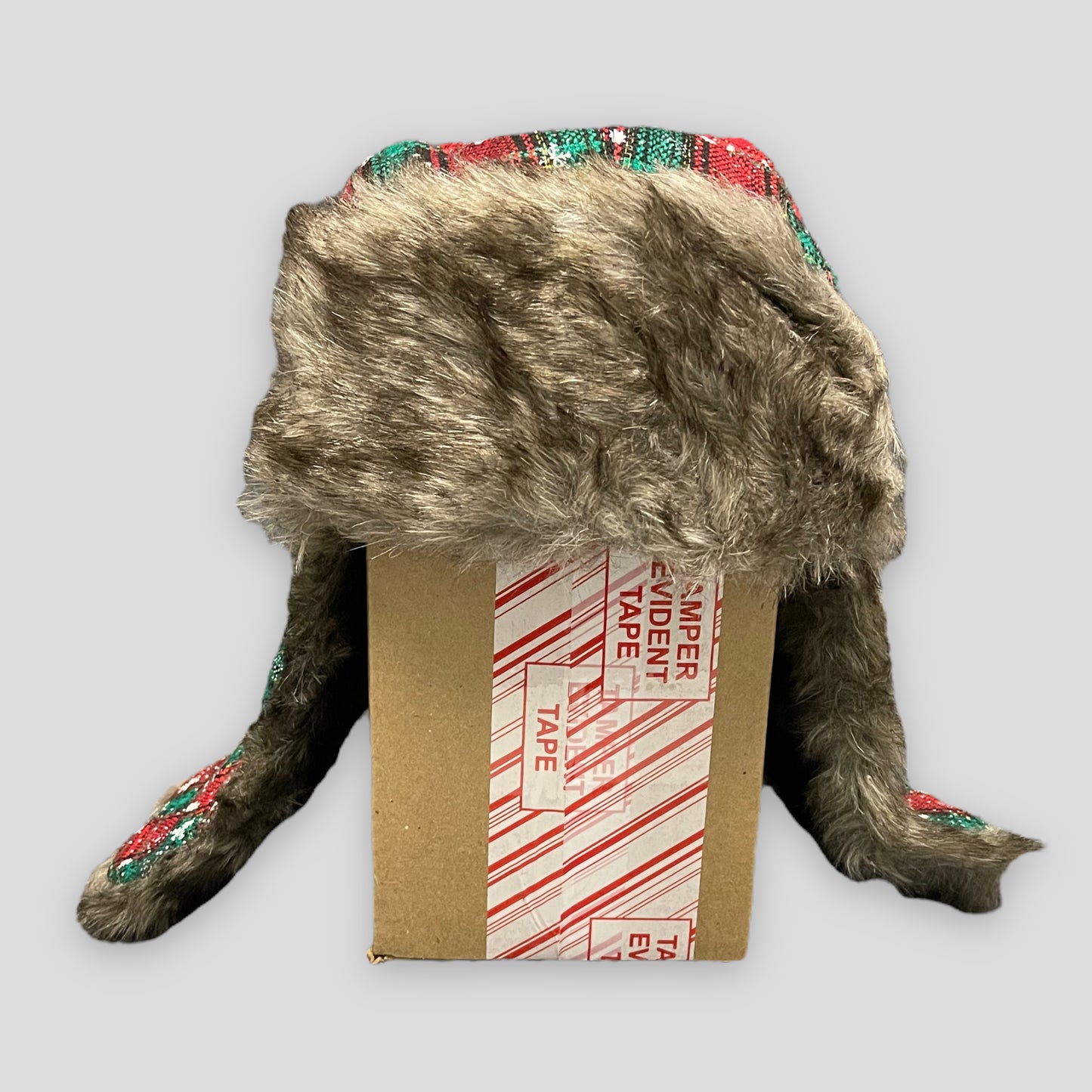 Christmas themed trapper's hat