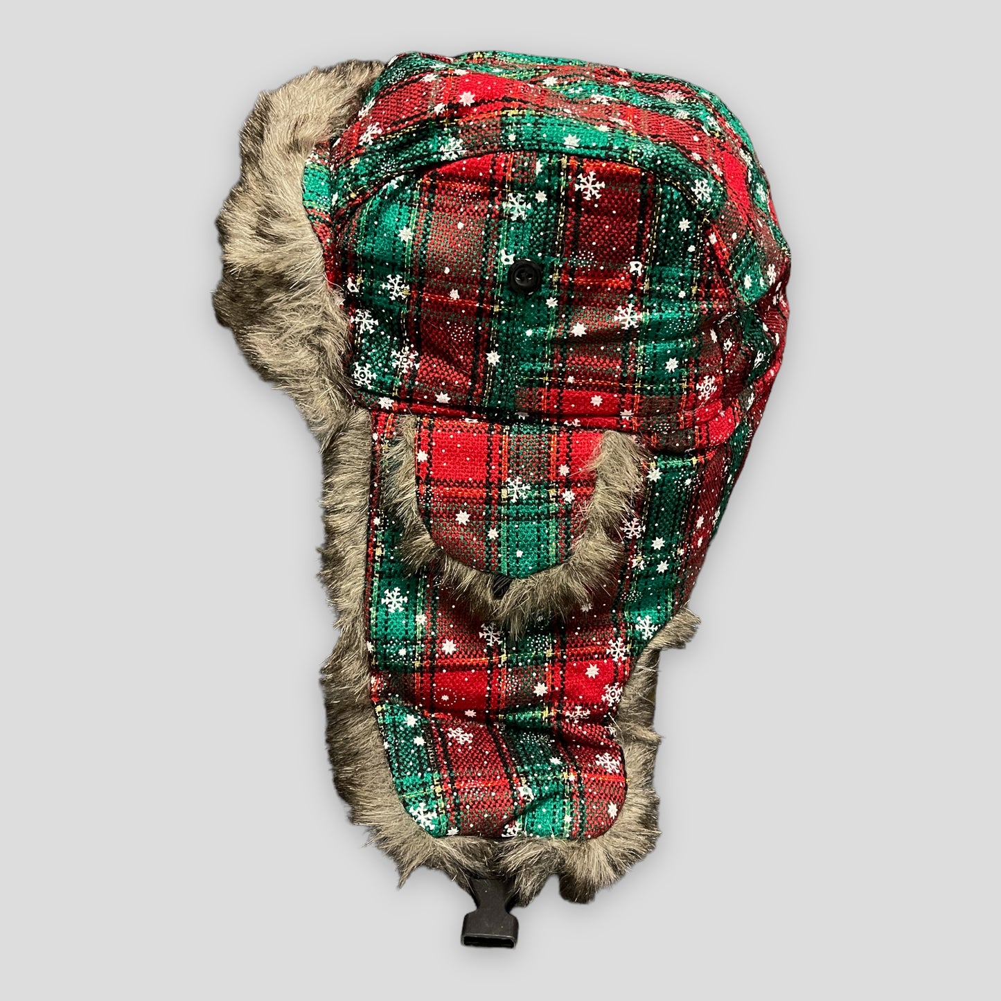 Christmas themed trapper's hat