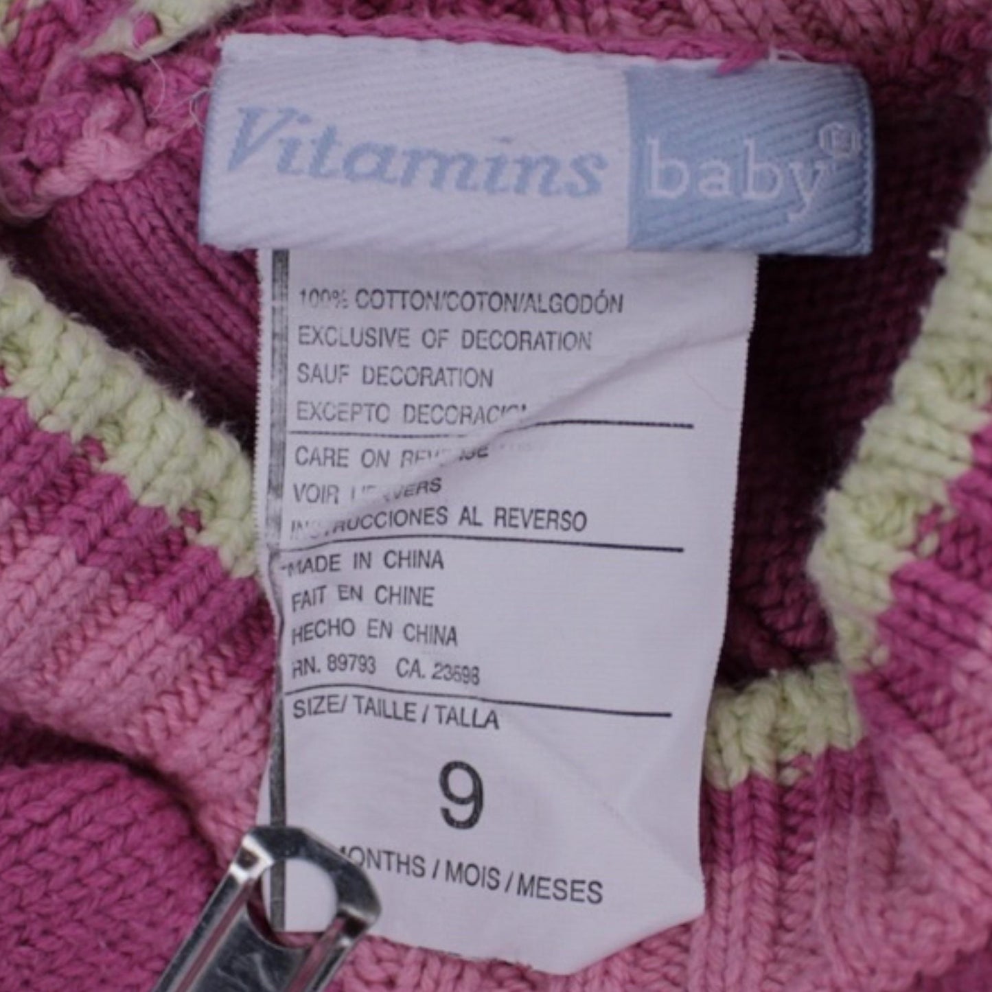 Vitamins baby sweater