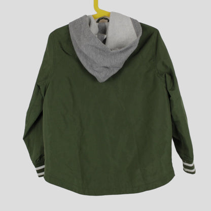 Old Navy button-up hooded windbreaker (6-7)