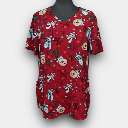 Winnie the Pooh scrub shirt (L)